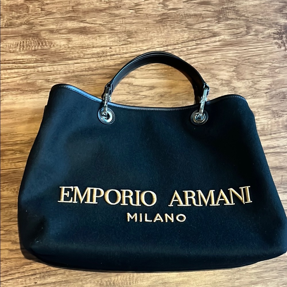 Emporio Armani Black Never-Full Tote Bag